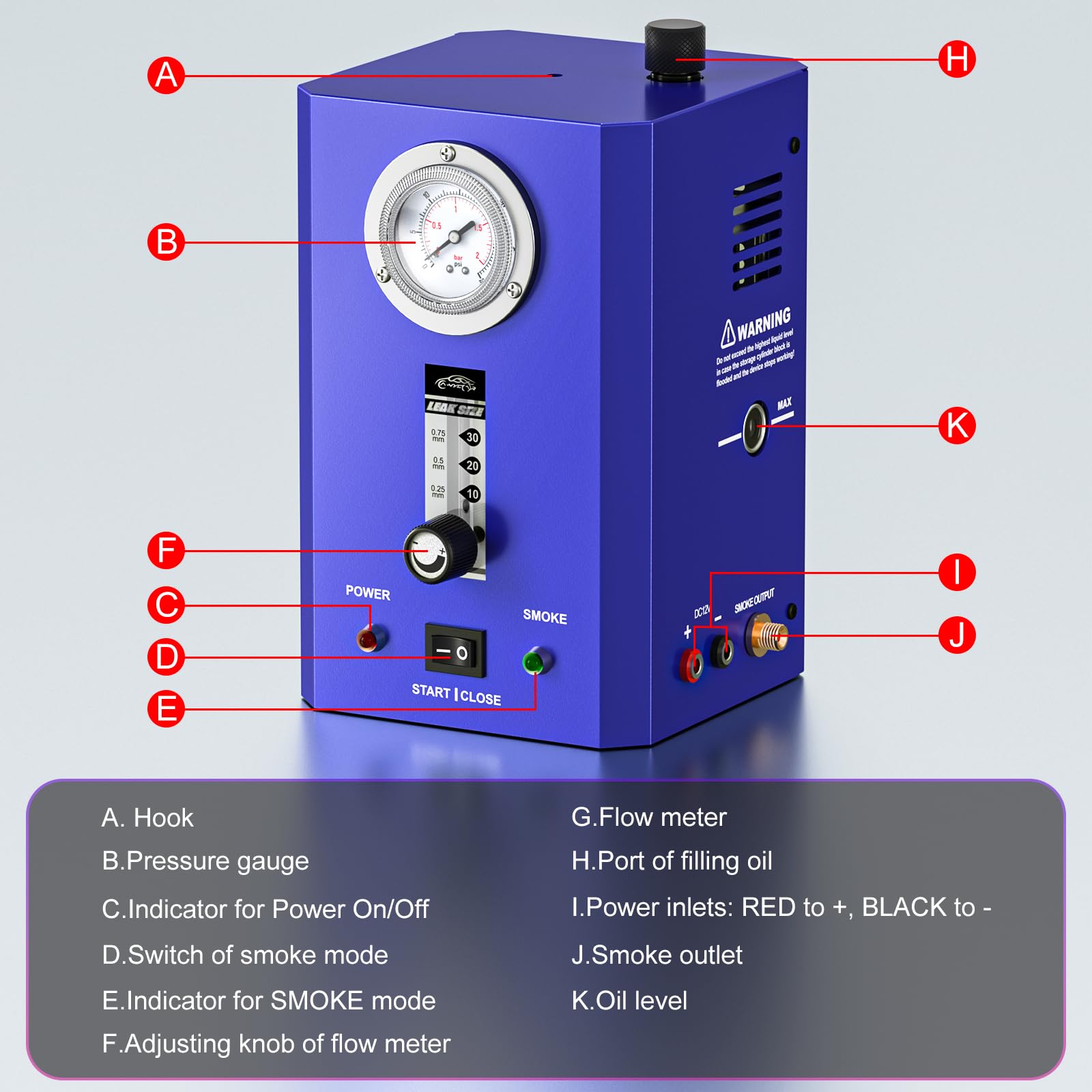 Detector de fugas de humo para automóviles VXSCAN, Probador - Imagen 10