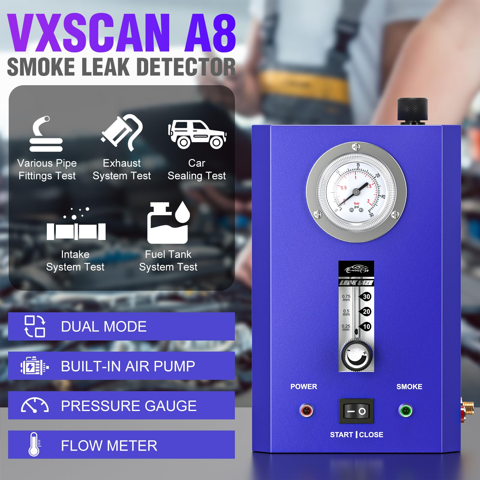 Detector de fugas de humo para automóviles VXSCAN, Probador - Imagen 3