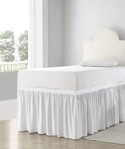 Faldón de Cama para Dormitorio Universitario -Blanco