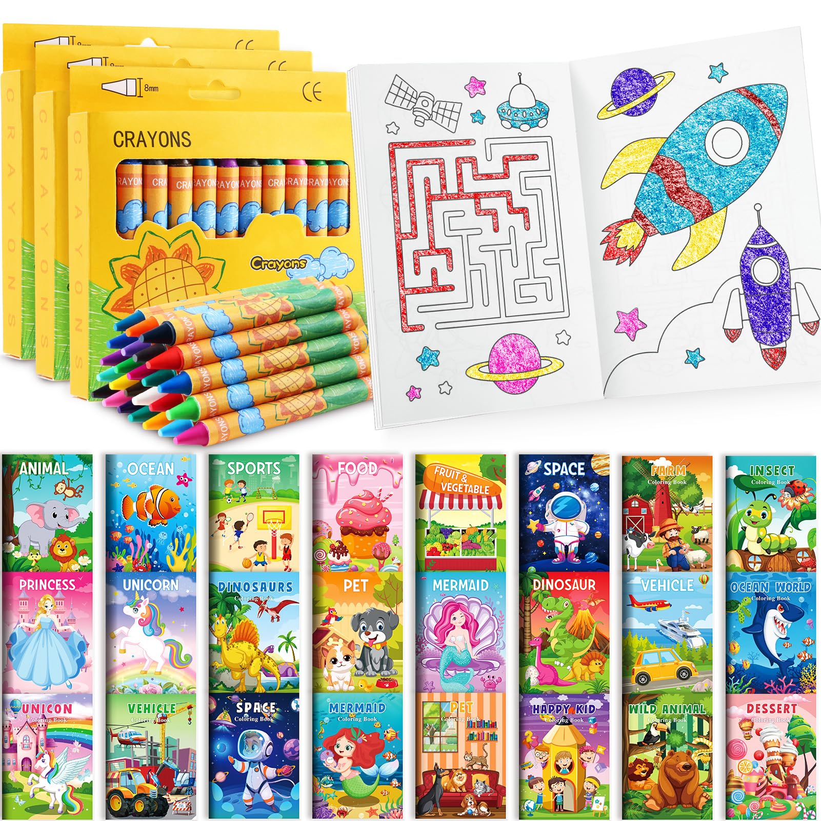 BenLouis 144pcs Libros para Colorear con -Blue