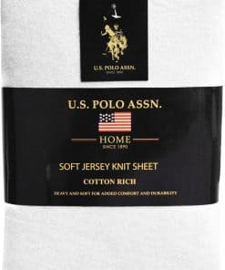 Juego de sábanas de 4 piezas de jersey de algodón U.S. Polo
