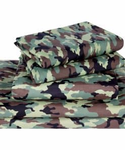 Juego de sábanas Chezmoi Collection -Verde Camuflaje