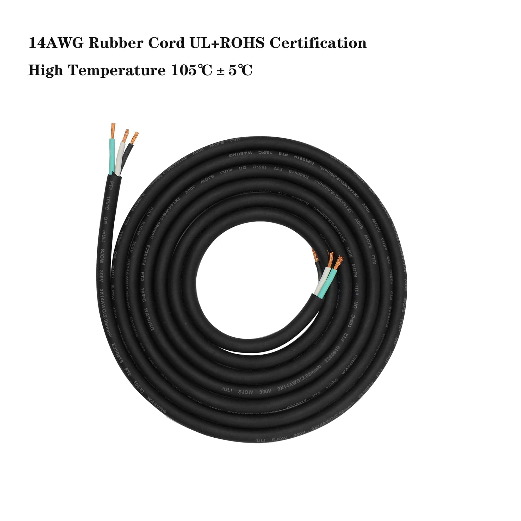 Cable de alimentación AC 14 AWG Hand-Built Toronce SAC3FCA - Imagen 4