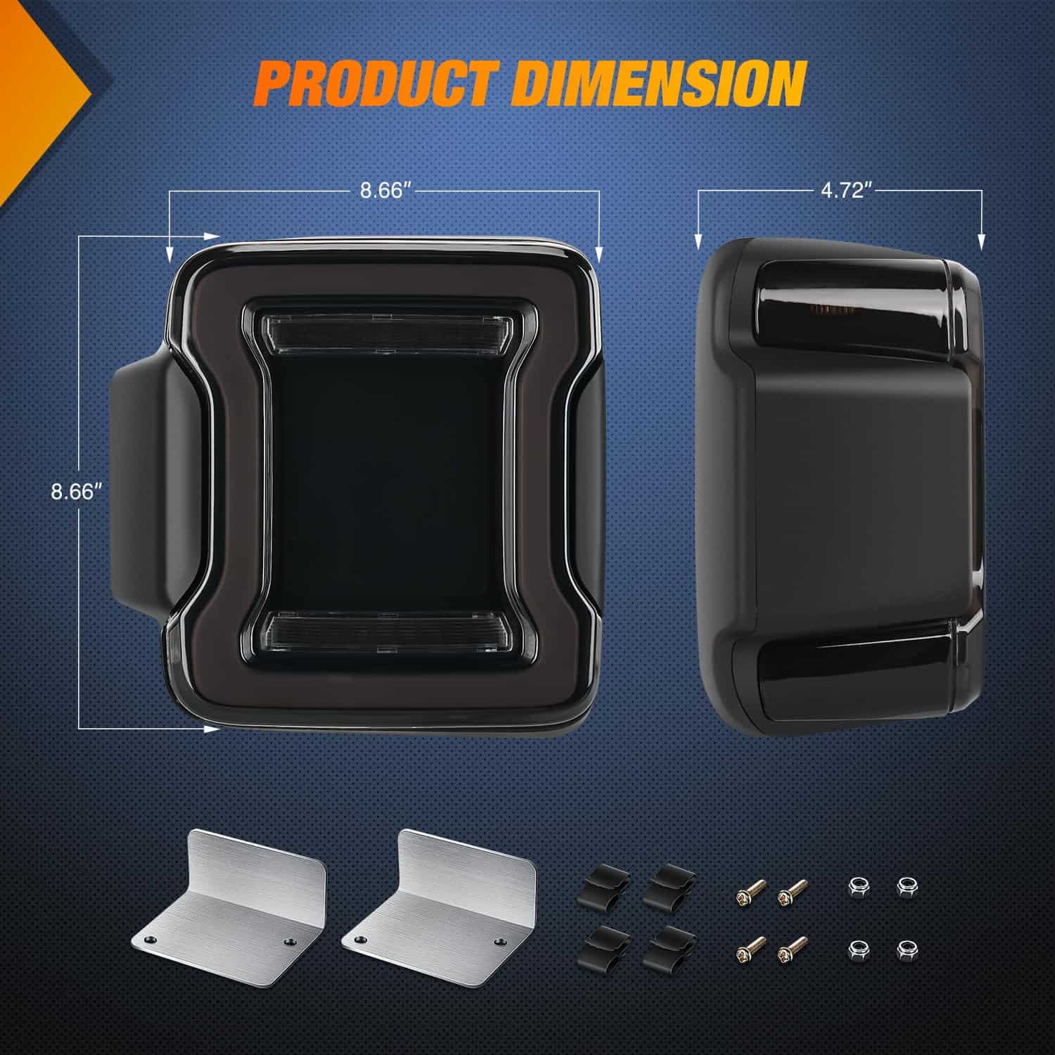 Nilight JL Tail Light LED Lente Ahumado LED Luz de Reversa - Imagen 3