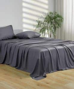 Juego de sábanas de bambú Delynvan Queen Size, 4 piezas de