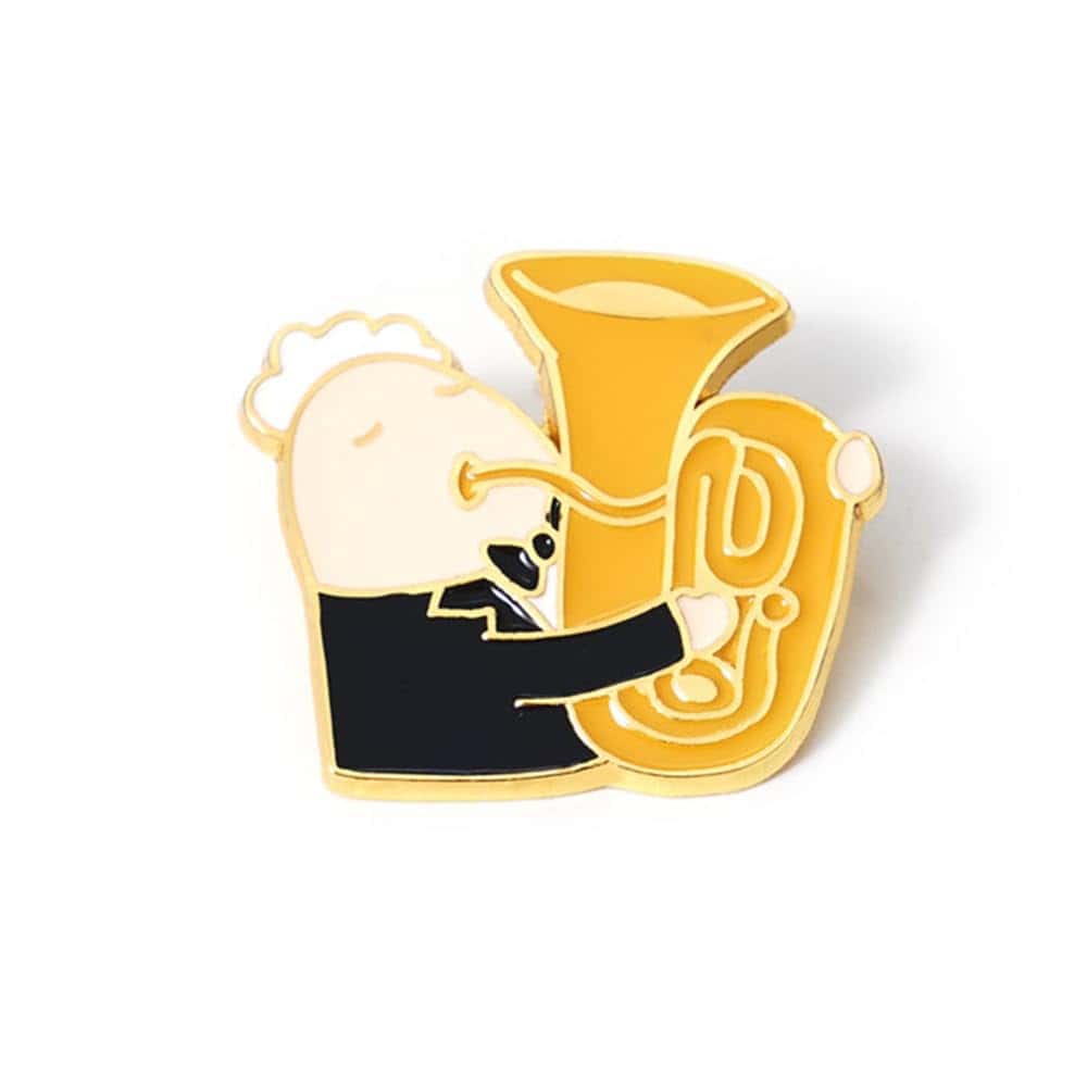 Pin de esmalte de Tuba Broche de Tuba para regalos de