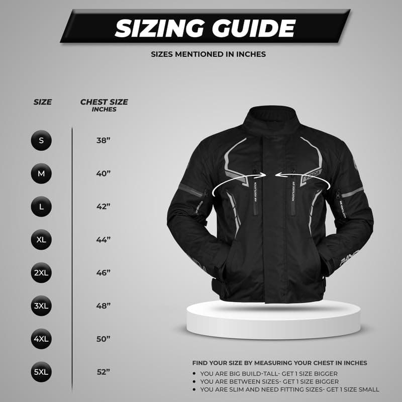 Chamarra de Motocicleta PANDA CYCLE GEAR para -Negro - Imagen 3