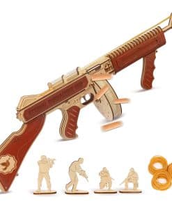 Rompecabezas de madera 3D para adultos, Pistola de juguete