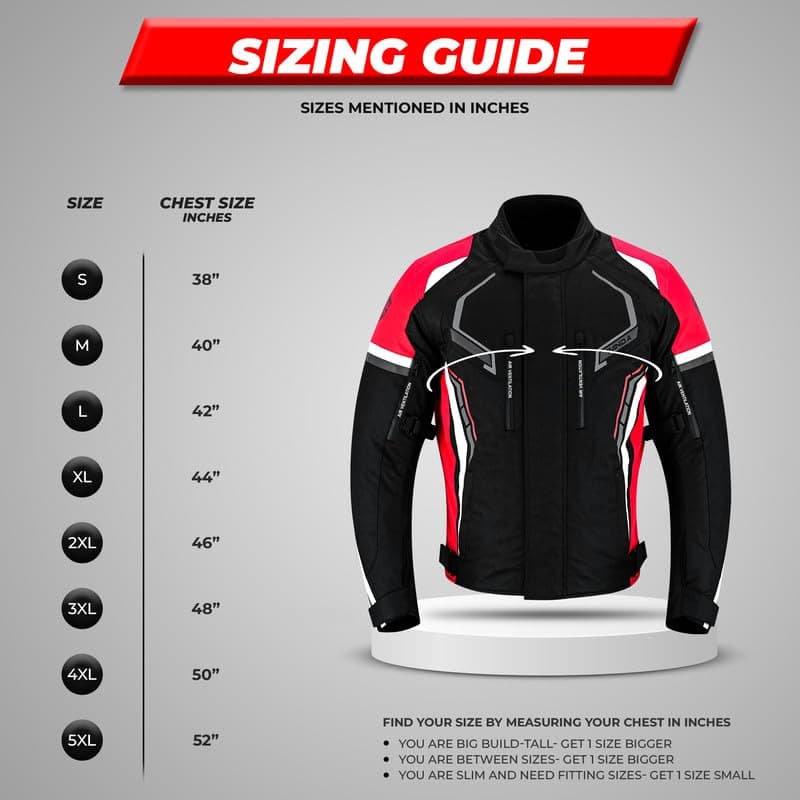 Chamarra de Moto PANDA CYCLE GEAR para -Roja - Imagen 3