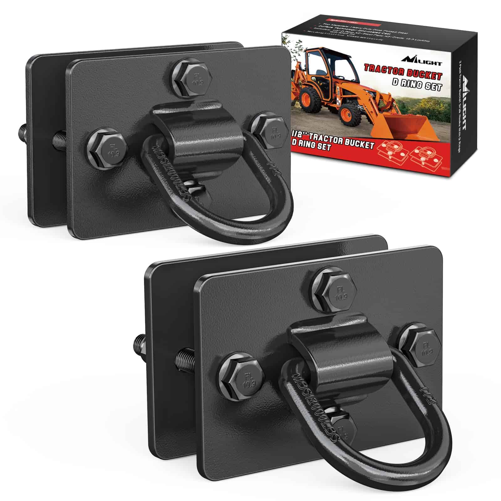 Nilight 2PCS 1/2" D Rings para Remolques Anillos de Amarrar