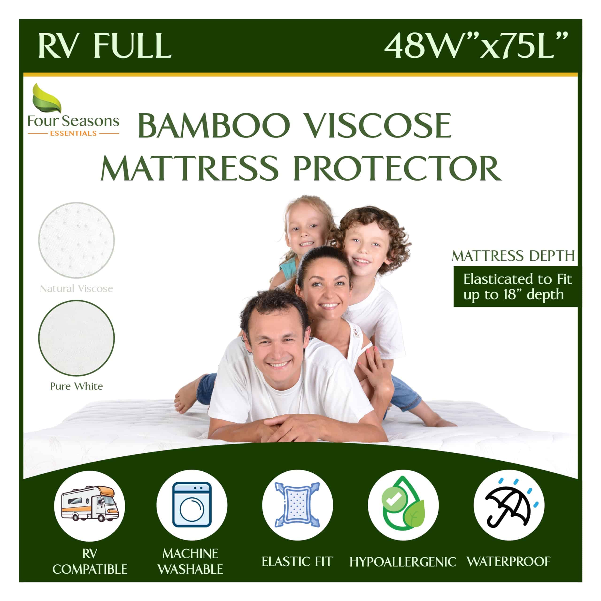 Protector de colchón impermeable Four Seasons Essentials RV