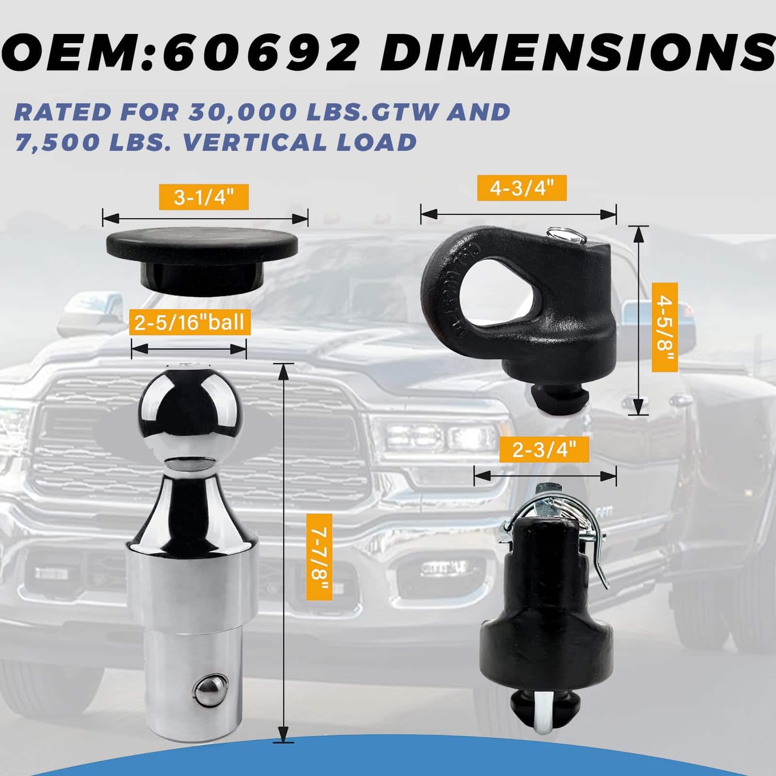 Kit de Enganche Gooseneck 60692 para Ford F250 F350 F450 - Imagen 6