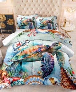 Edredón de Tortugas Marinas de Colores Hawaianos, Juego de