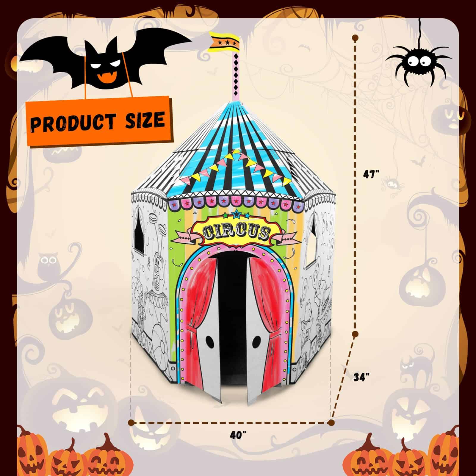 NonoTree Circus - Casita de cartón grande para colorear - Imagen 6