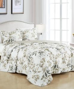 Chezmoi Collection Julia 3-Piezas Juego de Colcha Queen -