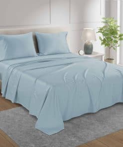 Juego de sábanas de algodón egipcio 100%, tamaño completo,