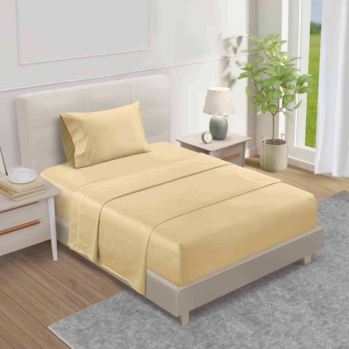 Juego de Sábanas de Algodón Egipcio de 800 -Semolina