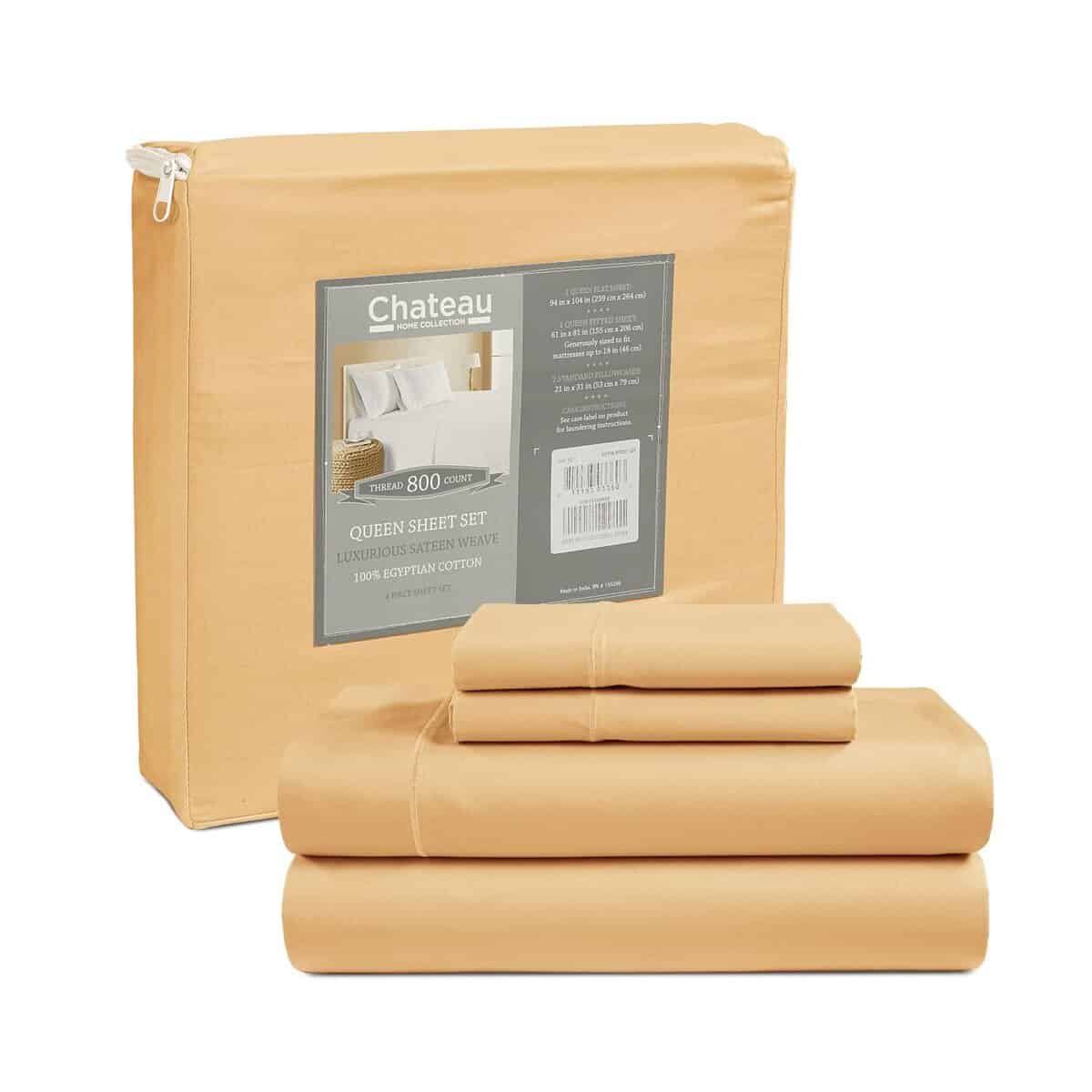 Juego de sábanas de algodón egipcio de 800TC, sábanas de