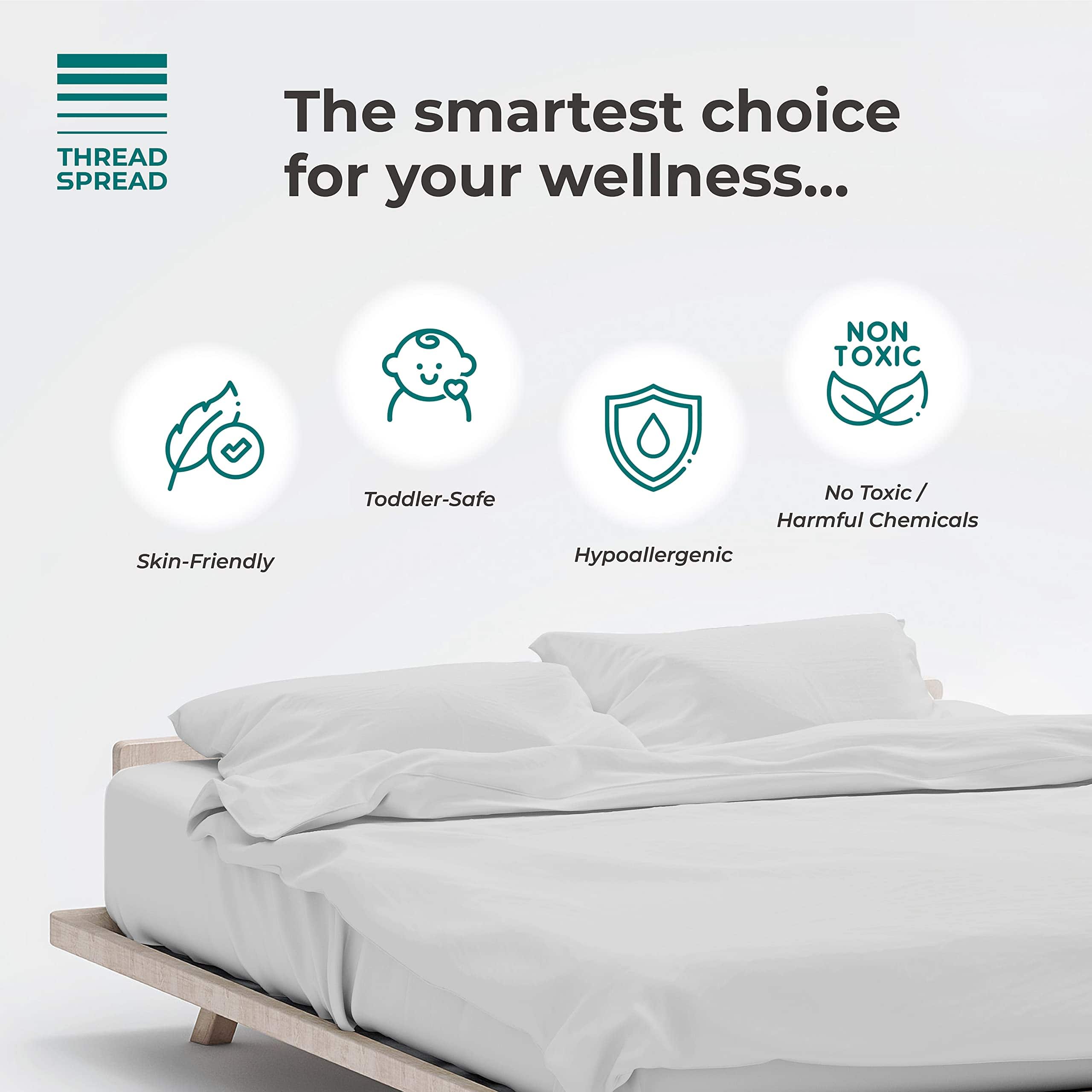 Juego de sábanas 100% algodón orgánico -Gris Claro - Imagen 5