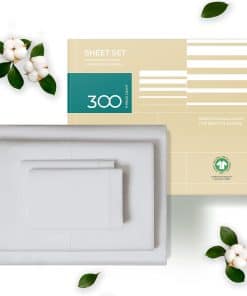 Juego de sábanas 100% algodón orgánico -Gris Claro