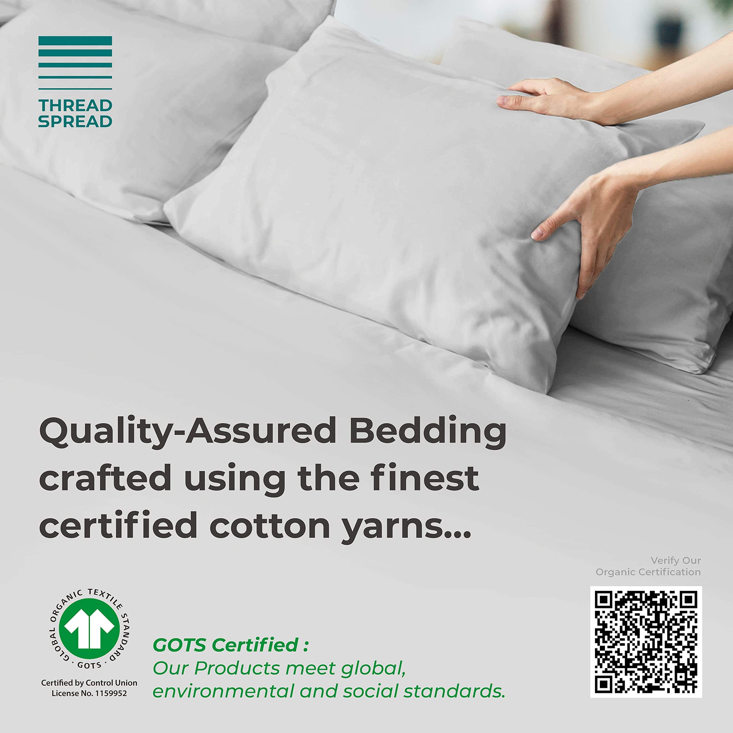 Juego de sábanas 100% algodón orgánico -Gris Claro - Imagen 4