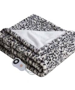 STONECREST Manta Eléctrica Reversible con -Leopardo Blanco