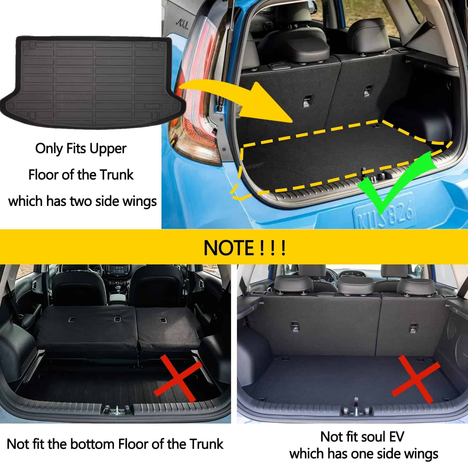 Tapetes de piso y revestimiento de carga para Kia Soul - Imagen 3