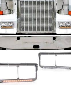 Bisel de faro cromado, se adapta a la base de la carcasa