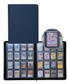 GrinOwl 16 Pocket Toploader Binder, Guarda 640 -Azul