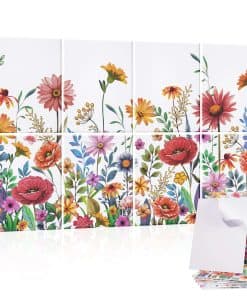 Tutmyrea 8 Pack Paneles Acústicos de Arte, -Flores Coloridas