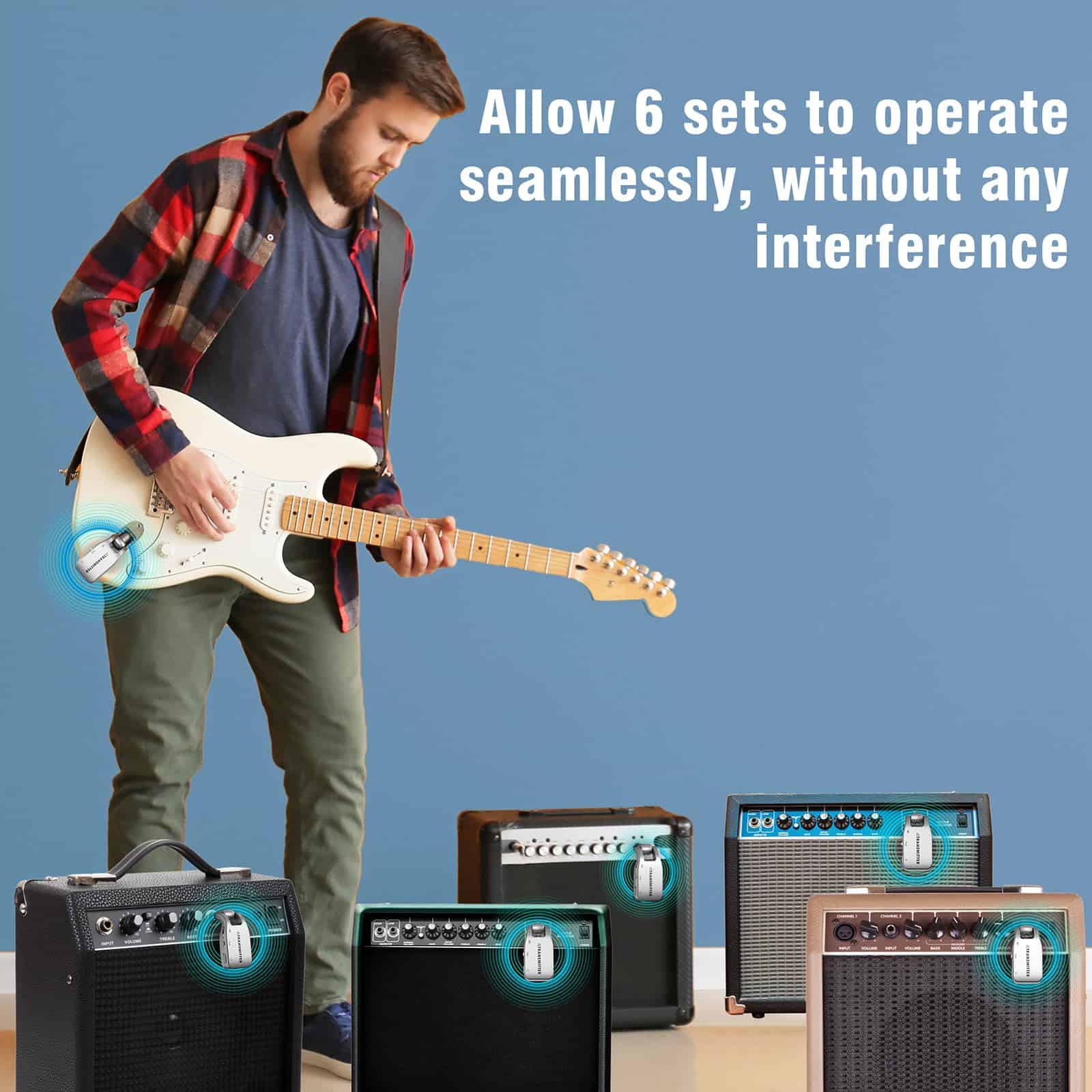 Sistema inalámbrico de guitarra Caymuller 2.4 GHz Sistema - Imagen 7