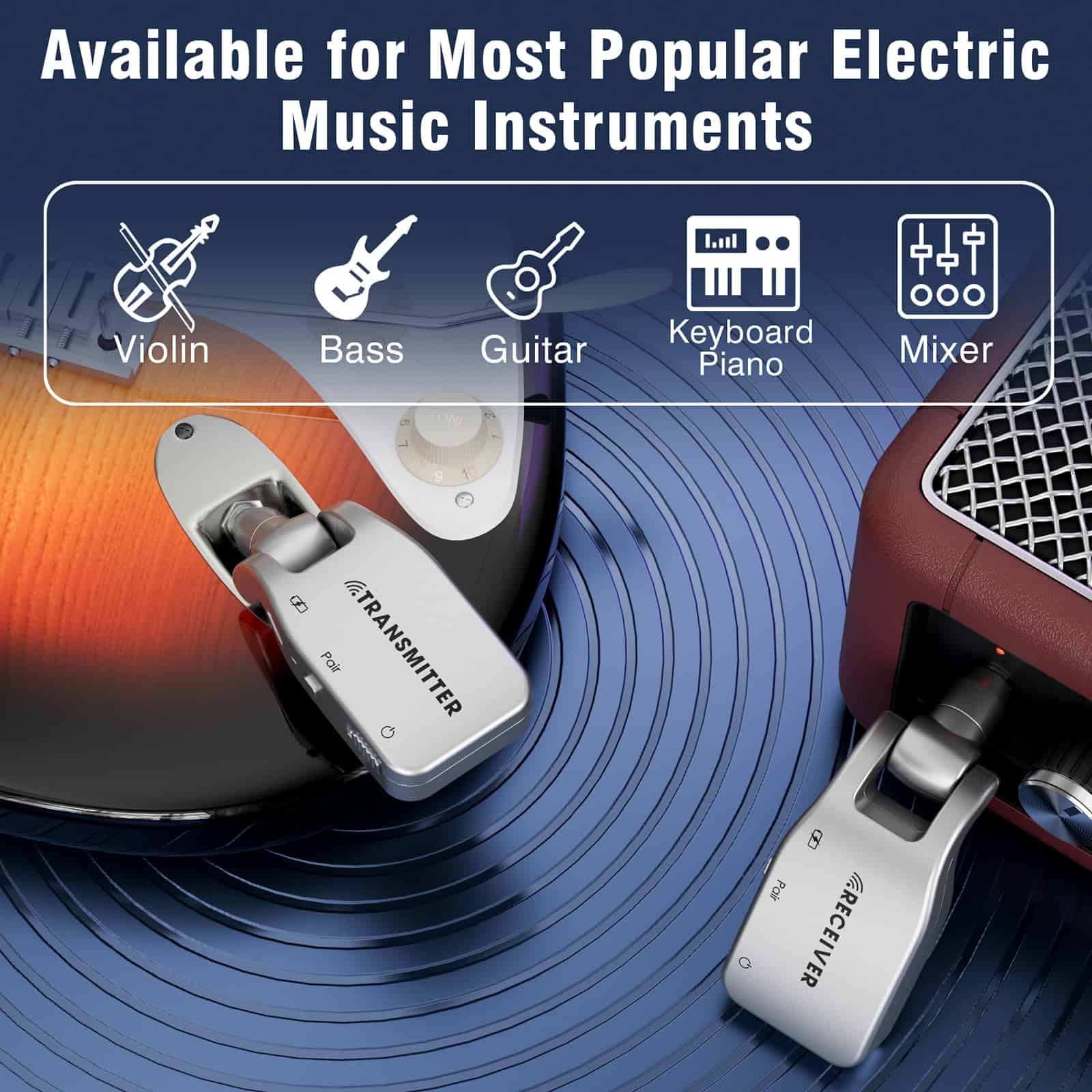Sistema inalámbrico de guitarra Caymuller 2.4 GHz Sistema - Imagen 6