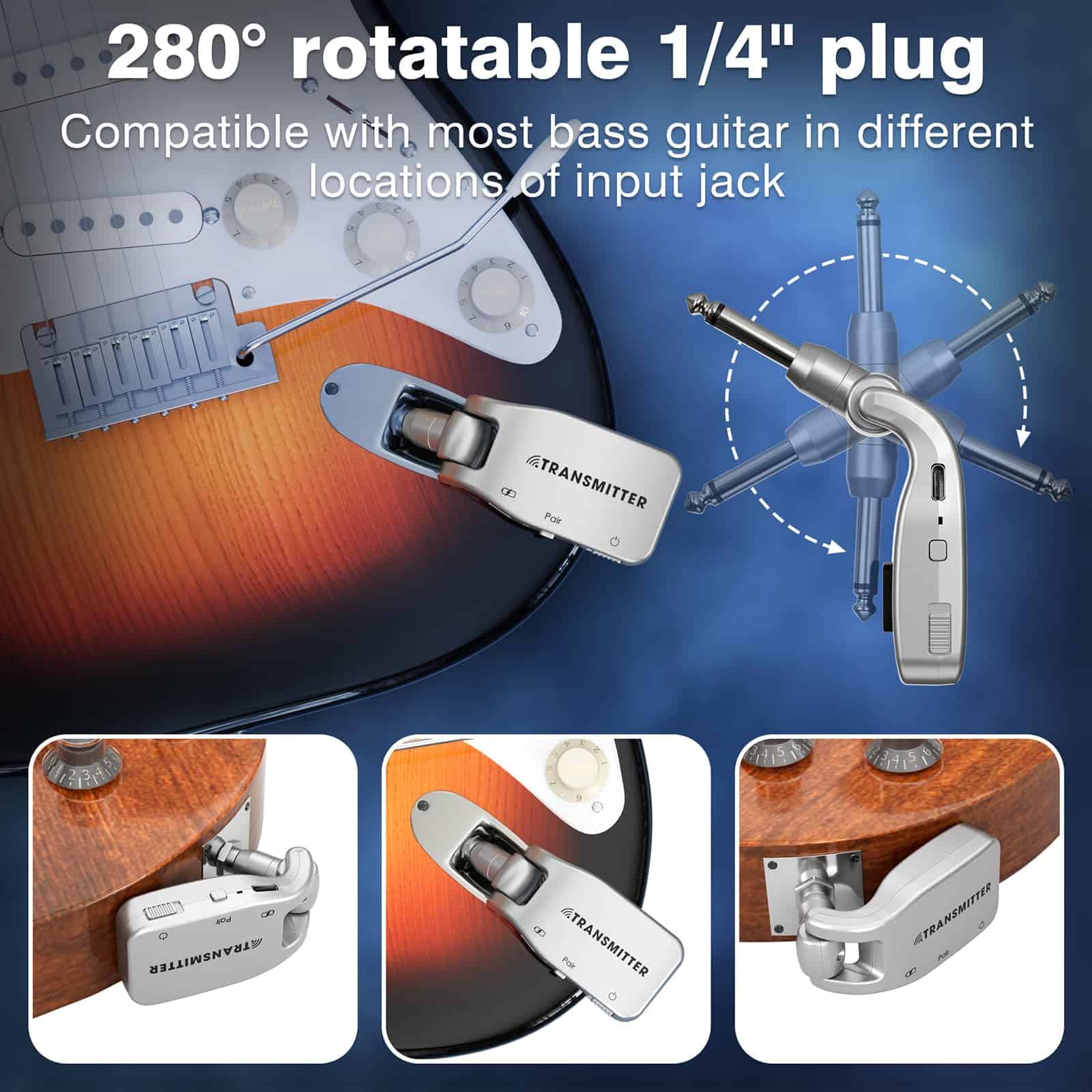 Sistema inalámbrico de guitarra Caymuller 2.4 GHz Sistema - Imagen 5