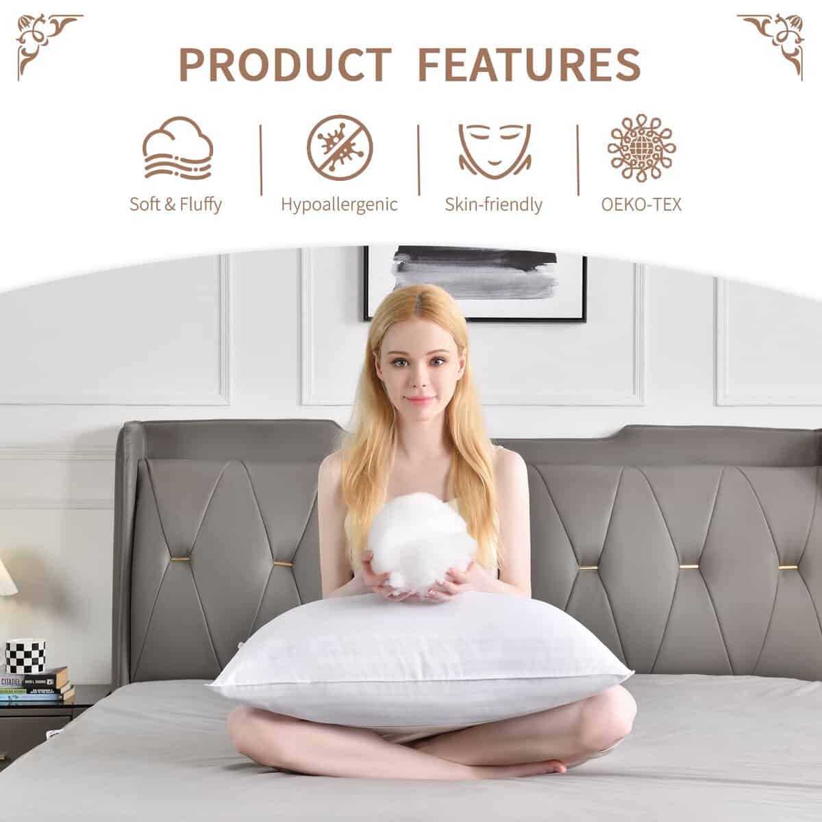 Almohadas para Dormir de la Colección de Hotel Cosmoluxe, - Imagen 3