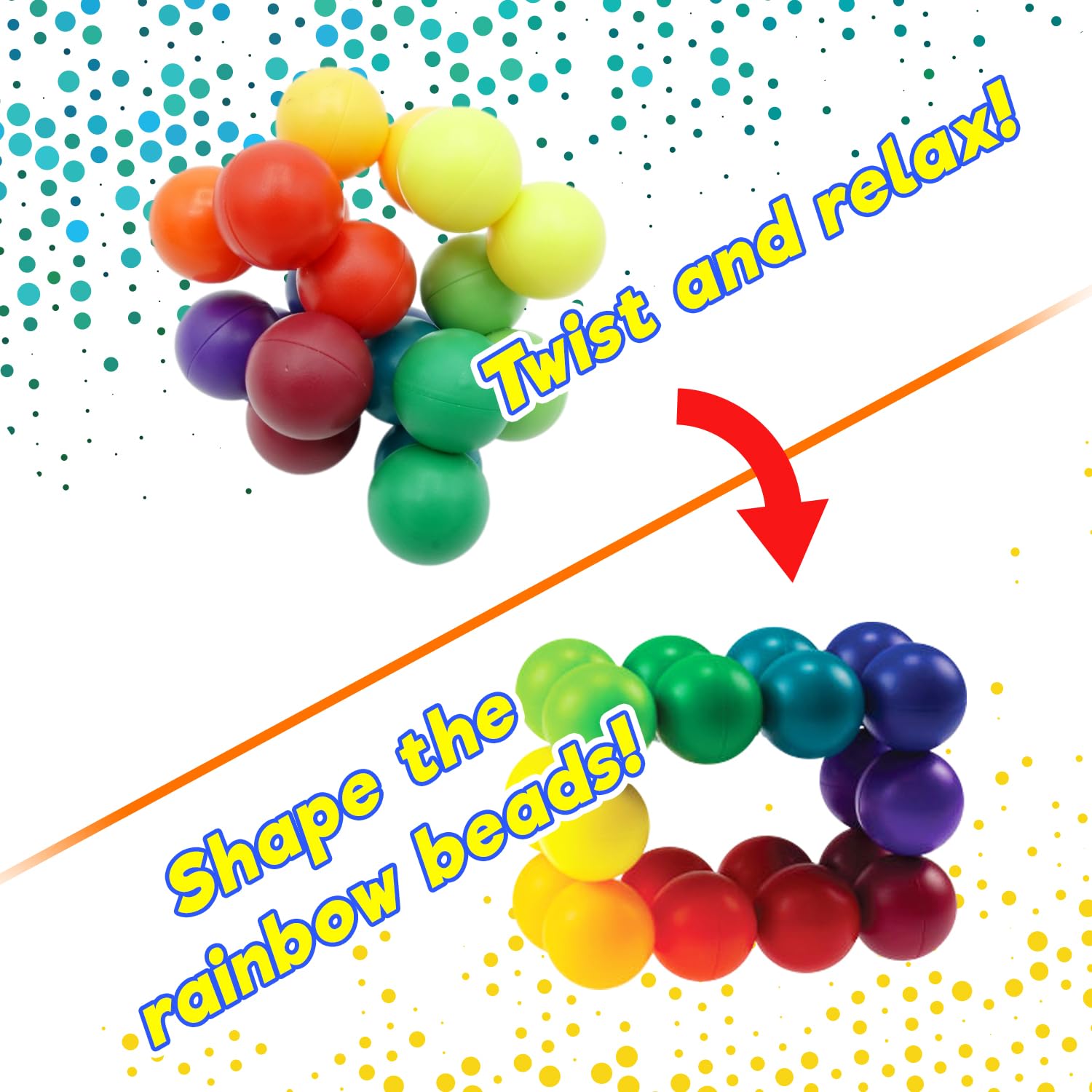 JA-RU Twist-E Beads Fidget Toy (24 Juguetes) Juegos de - Imagen 4