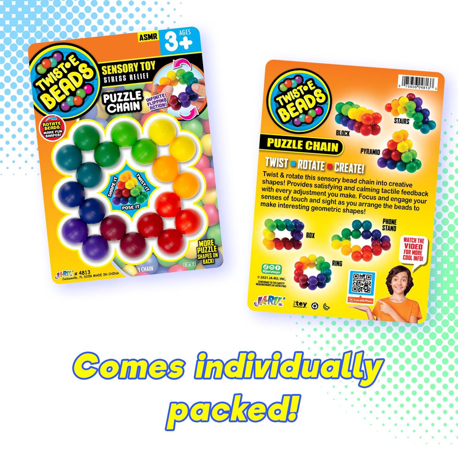 JA-RU Twist-E Beads Fidget Toy (24 Juguetes) Juegos de - Imagen 7