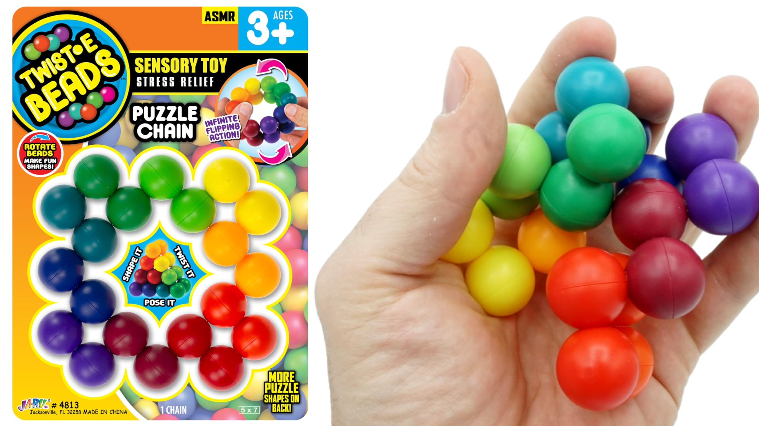 JA-RU Twist-E Beads Fidget Toy (24 Juguetes) Juegos de - Imagen 3