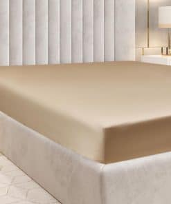 Sábana Ajustable de Lino 100% Algodón Sateen Queen Size -