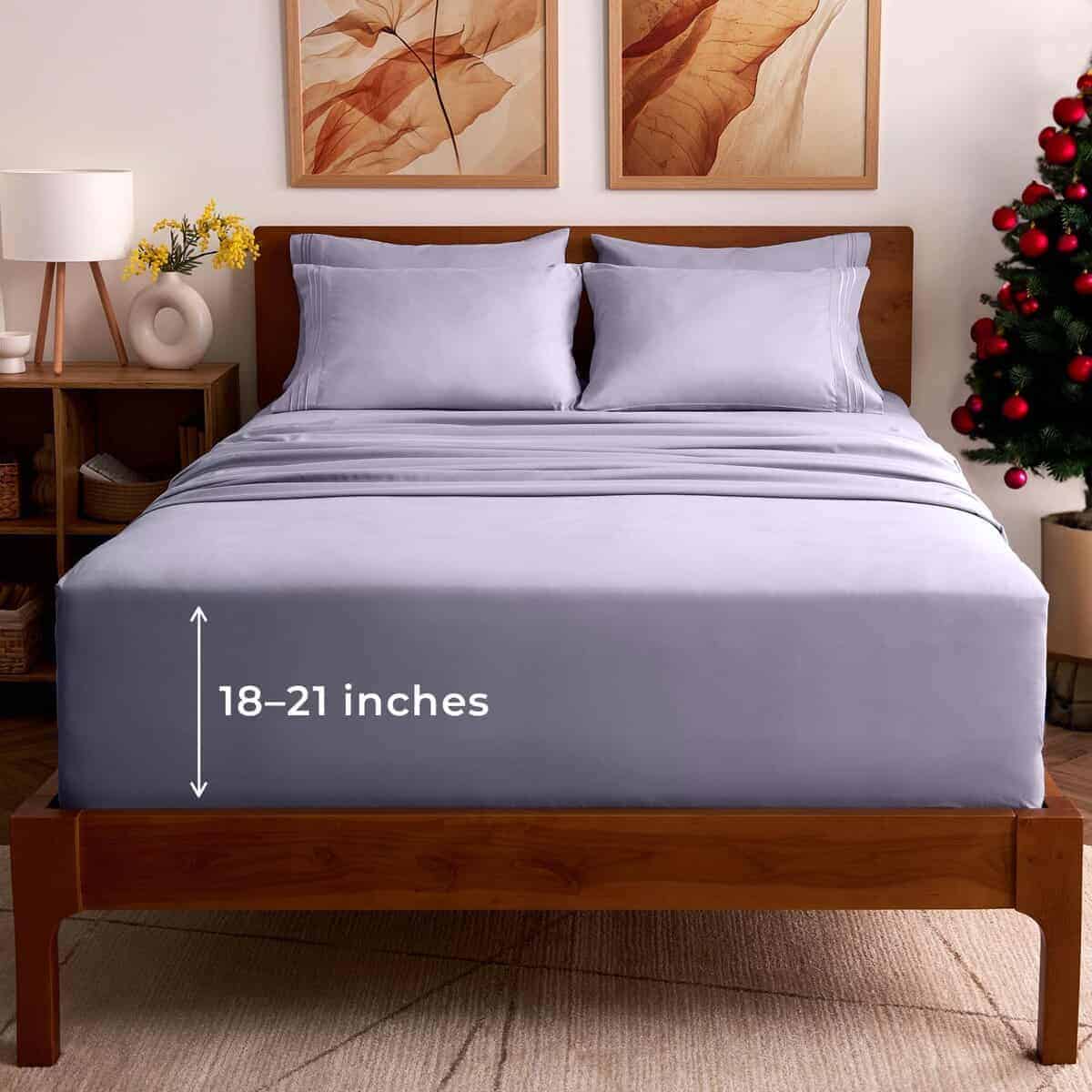 Juego de sábanas Queen Mellanni - Colección -Lavanda