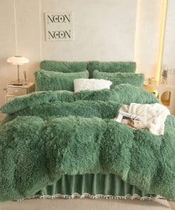 Juego de Edredón Esponjoso Verde Salvia HAIHUA, Juego de 2