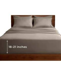 Juego de sábanas California King Mellanni -Tan