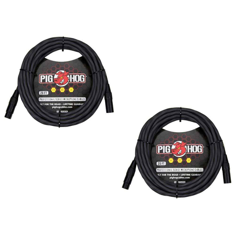 Cables de Micrófono Pig Hog PHMH15DB Hex Series de 15 pies