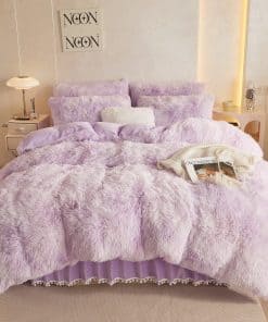 Juego de Funda nórdica de Piel Sintética Fluffy King -