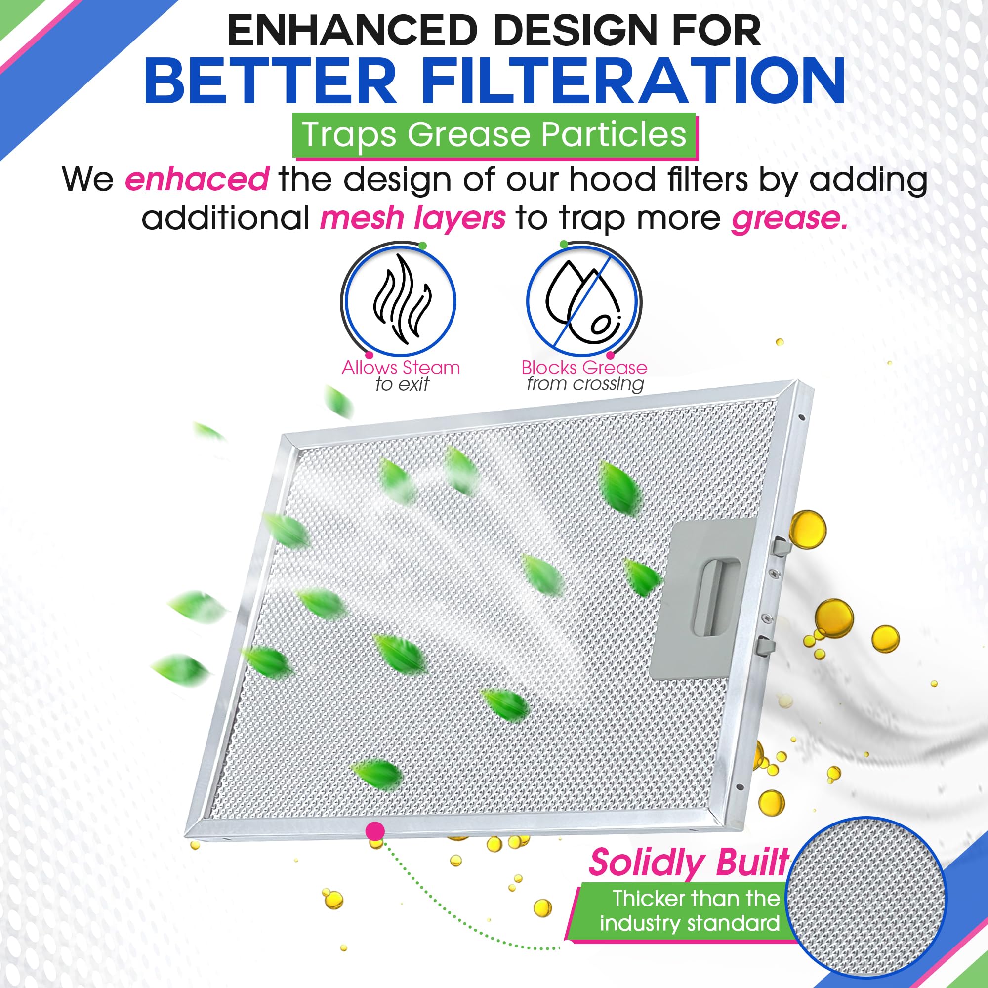 Filtro de campana Bagean 12" x 10.5" W10169961A Compatible - Imagen 5