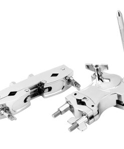 QWORK Set de Accesorios de Abrazadera de Tambor Plateado,