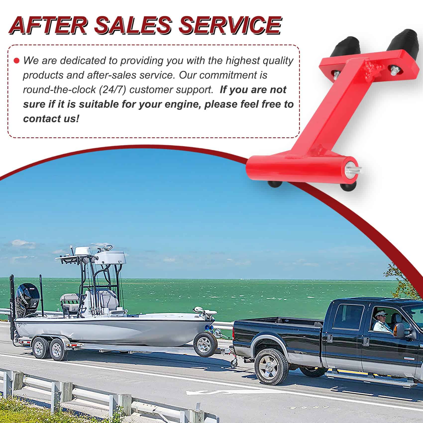 Soporte de Remolque de Motor de 4 Tiempos Harsire, - Imagen 6