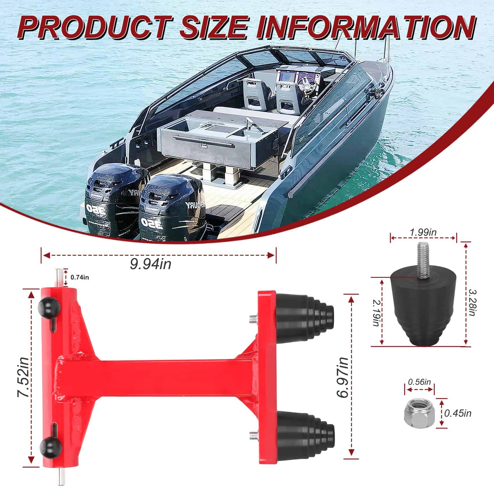 Soporte de Remolque de Motor de 4 Tiempos Harsire, - Imagen 4