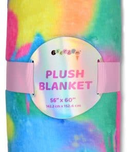 Manta de felpa de lujo de 56" x 60" con estampado llamativo