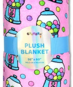 Manta de felpa suave con estampado de dulces 56" x 60" de
