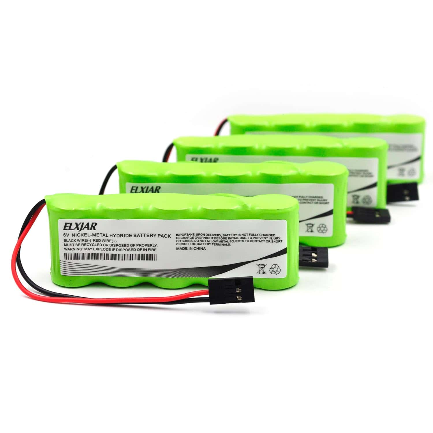YUTSUJO (Paquete de 4) 6V 1500mAh 2/3A Batería RC
